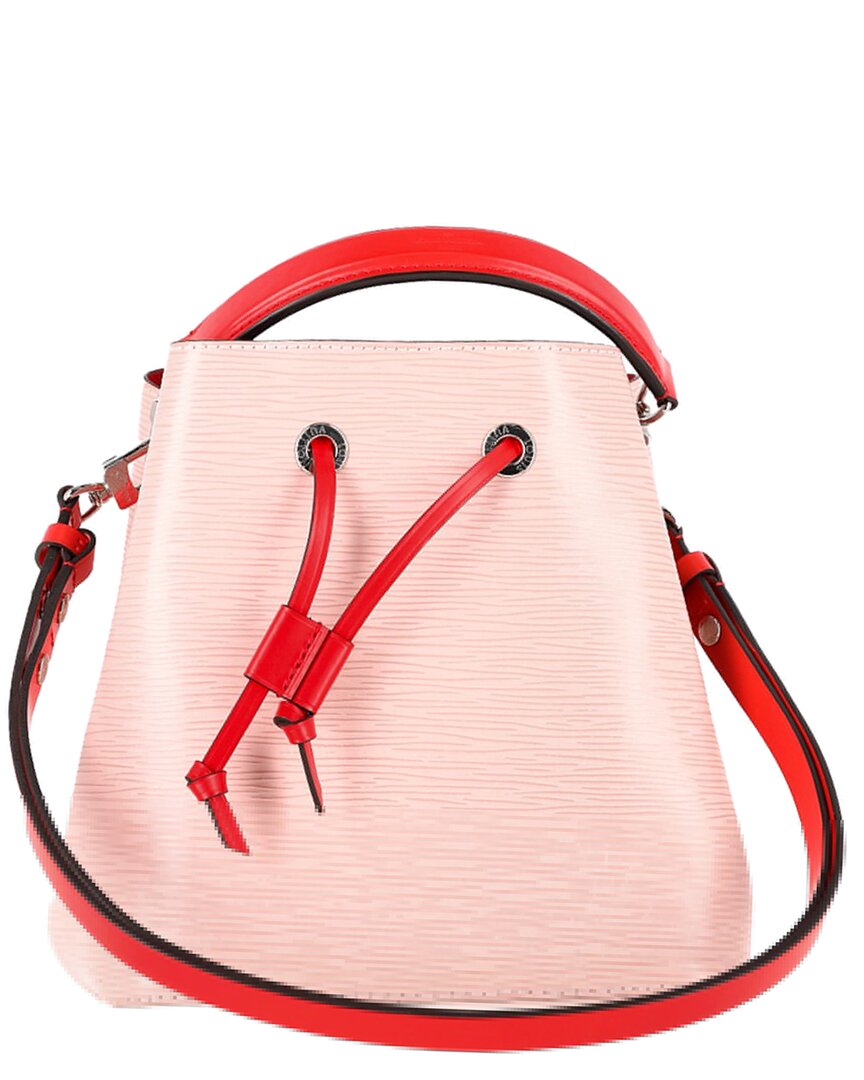 Pre-owned Louis Vuitton Red Satin Velvet Neonoe Bb (authentic Pre-loved)