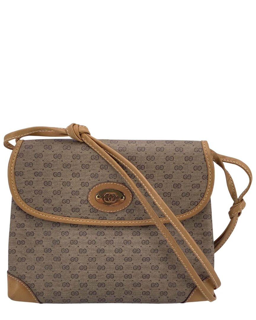 Gucci Brown Cotton Ophidia Shoulder Bag (authentic Pre-loved) In Brown