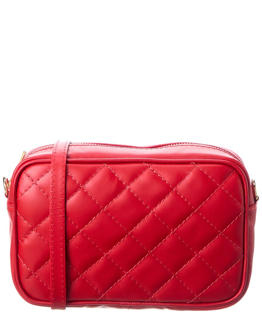 Persaman New York Evie Quilted Crossbody In Red