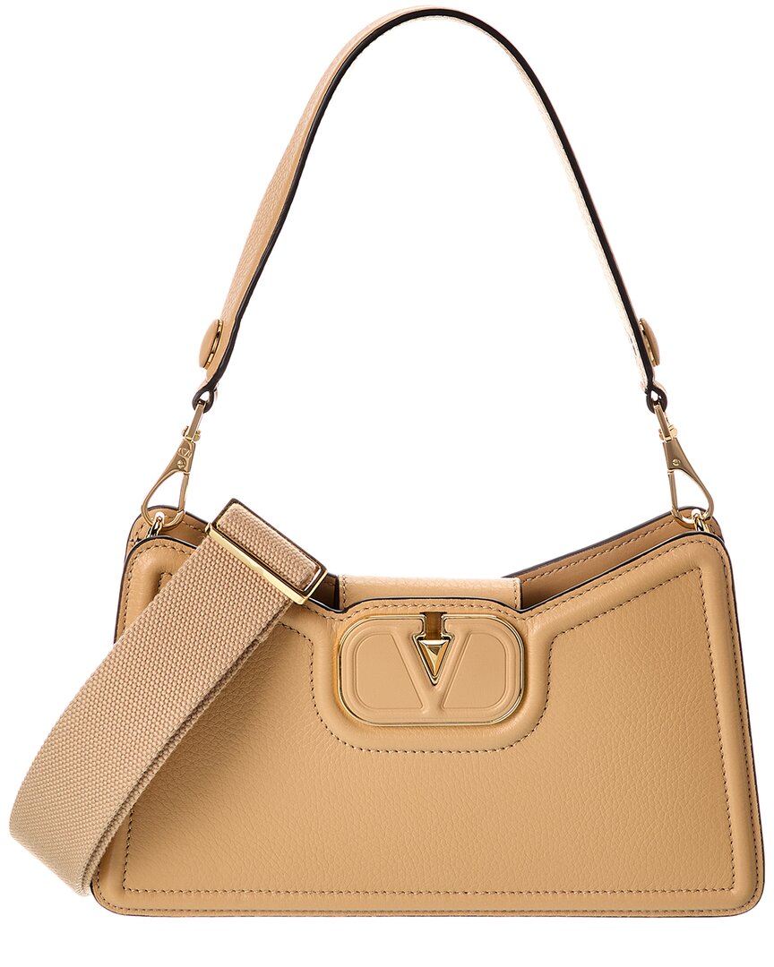 Valentino Vlogo Leather Shoulder Bag