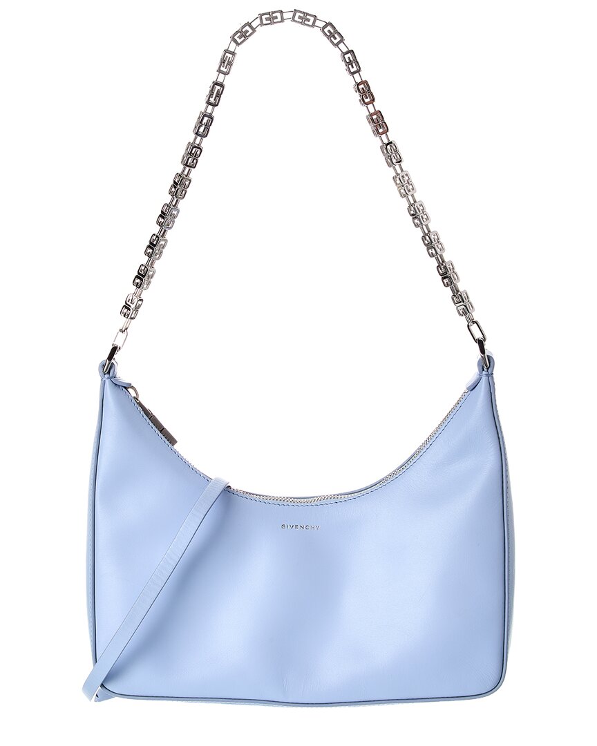 Givenchy Moon Cut Out Small Leather Shoulder Bag In Blue