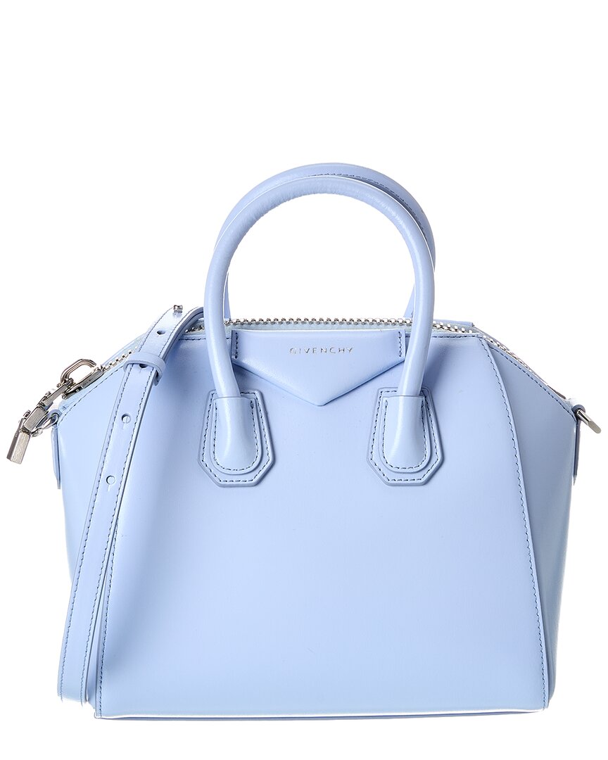 Givenchy Antigona Mini Leather Shoulder Bag In Blue