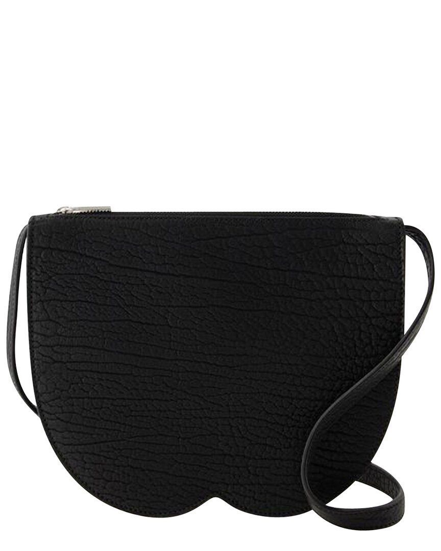 Burberry Black Calfskin Leather Mini Chess Clutch In Black
