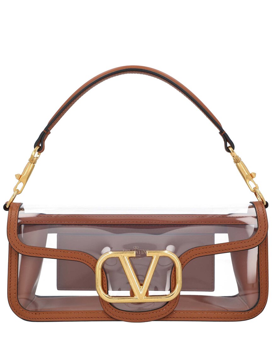 Valentino Garavani Valentino Brown Leather Loco Shoulder Bag