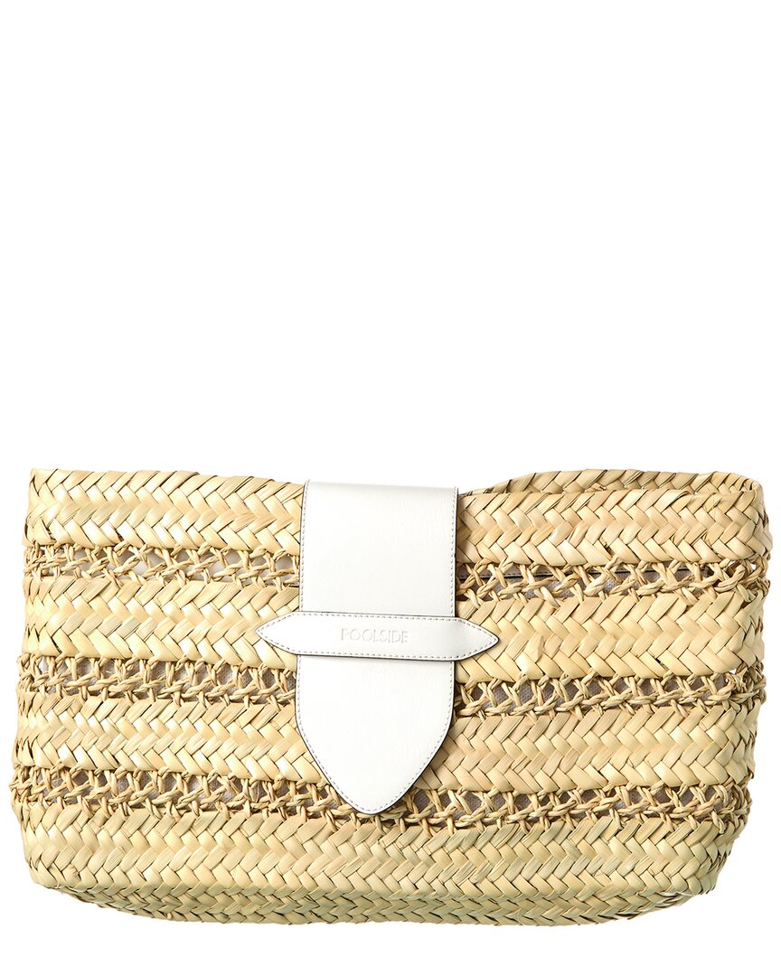 POOLSIDE POOLSIDE THE CANNES STRAW CLUTCH