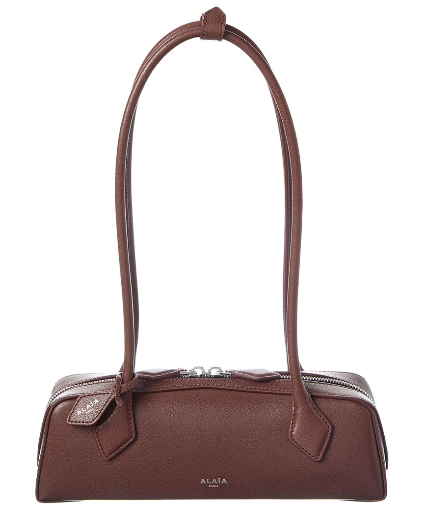 Alaïa Le Teckel Small Leather Shoulder Bag In Brown