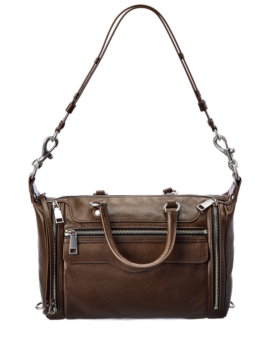 Rebecca Minkoff M.a.b. 2.0 Leather Satchel In Green
