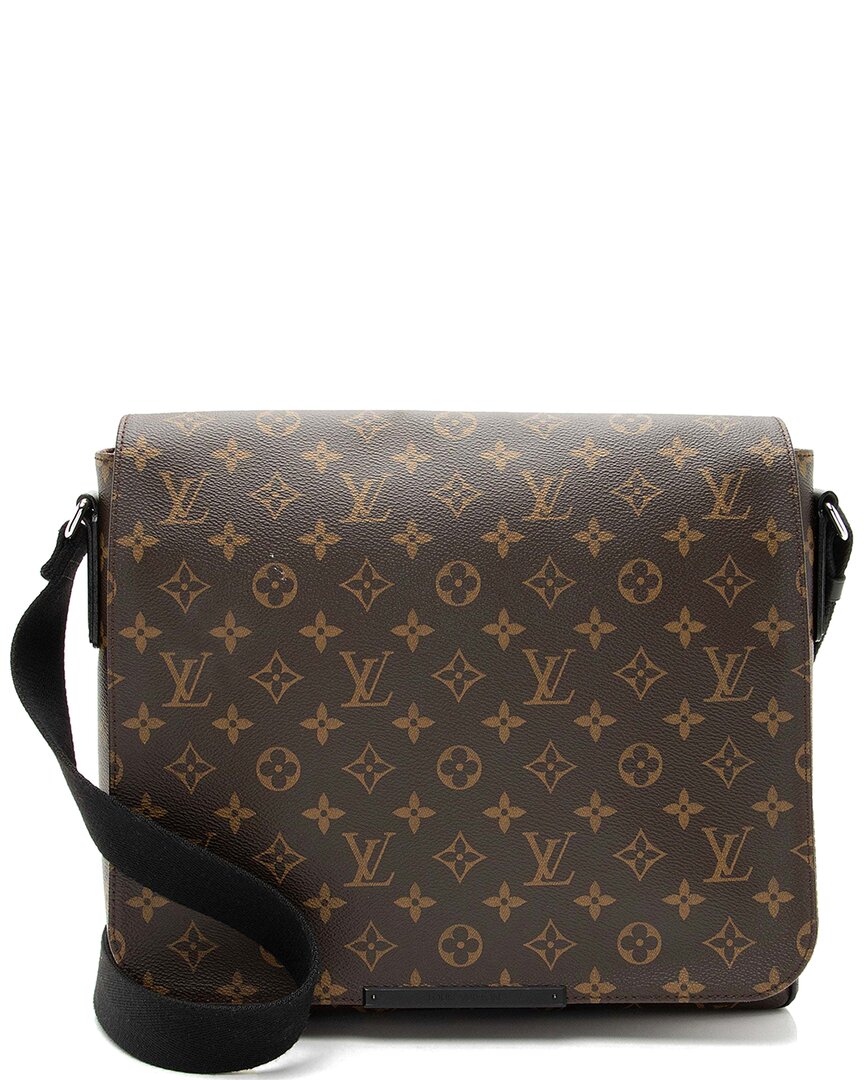 Pre-owned Louis Vuitton Black Monogram Macassar Canvas District Mm Messenger (authentic  Pre-loved)
