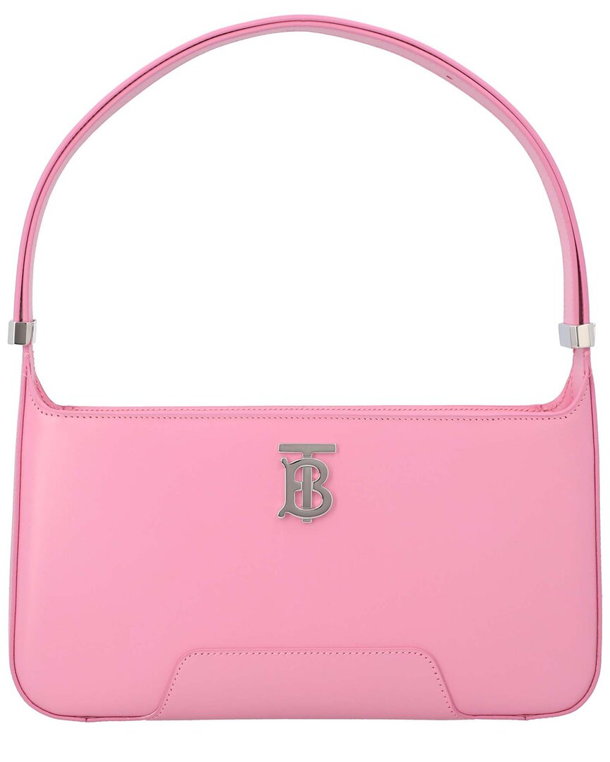 Burberry Calfskin Shoulder Bag With Logo