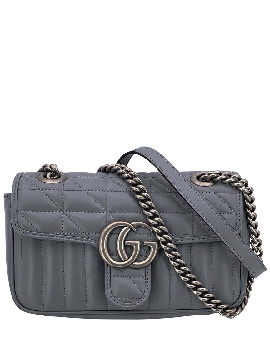 Gucci Leather Crossbody Bag Gg Marmont (authentic Pre-loved)
