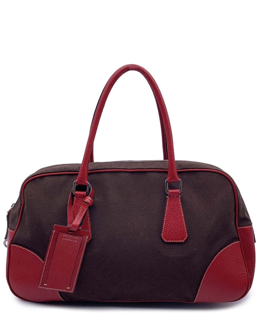 Prada Cotton Cloth Handbag Bowling (authentic Pre-loved)