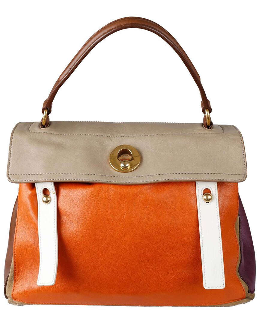 Saint Laurent Leather Tri Color Large Muse Two Handbag (authentic Pre-loved)