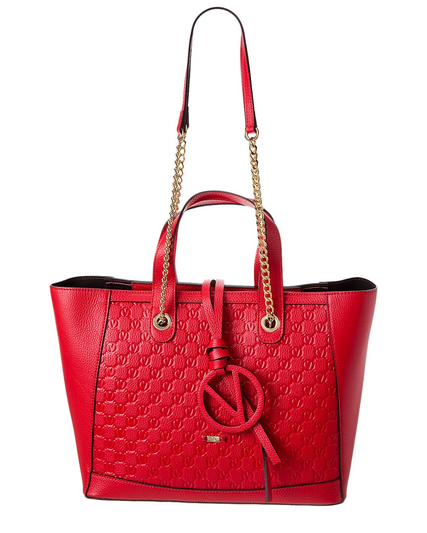 Valentino By Mario Valentino Sophie Medallion Leather Tote In Red ...