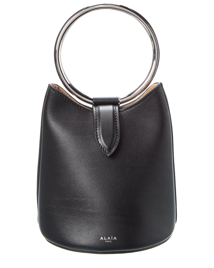 Alaïa Leather Bucket Bag In Black
