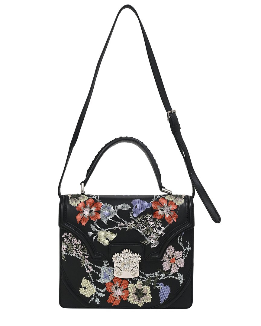 Alexander Mcqueen Medium Embroidered Handbag (authentic Pre-loved)