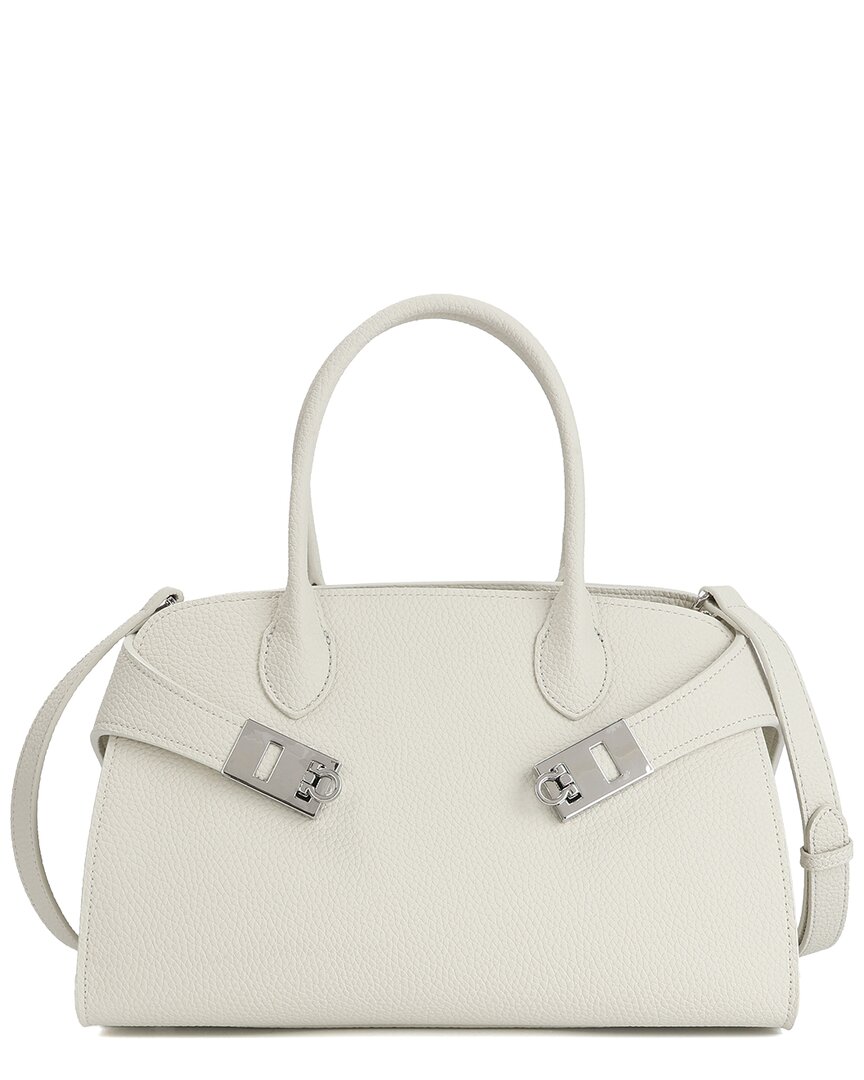 Tiffany & Fred Paris Smooth Leather Satchel In White