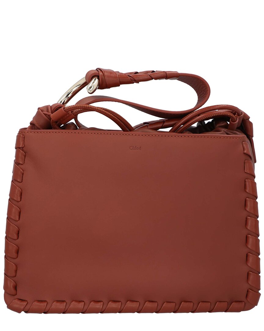 Chloé Brown Calfskin Leather Mate Multi-gusset Shoulder Bag In Brown