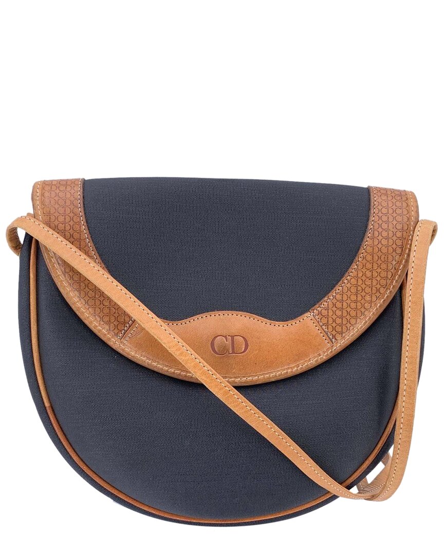 Dior Black Cotton Crossbody (authentic Pre-loved) In Blue