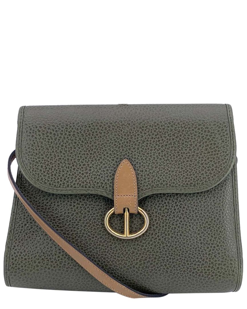 Dior Green Leather Crossbody (authentic Pre-loved) In Green