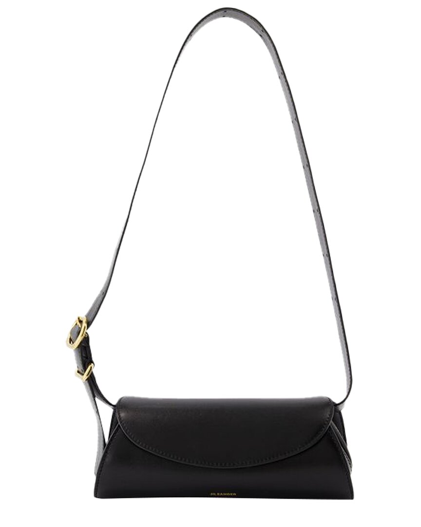 Jil Sander Black Calfskin Cannolo Mini Purse In Black