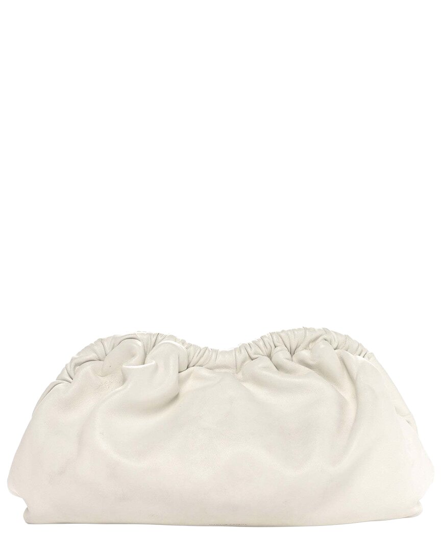 Mansur Gavriel White Lambskin Leather Cloud Clutch (authentic Pre-loved)