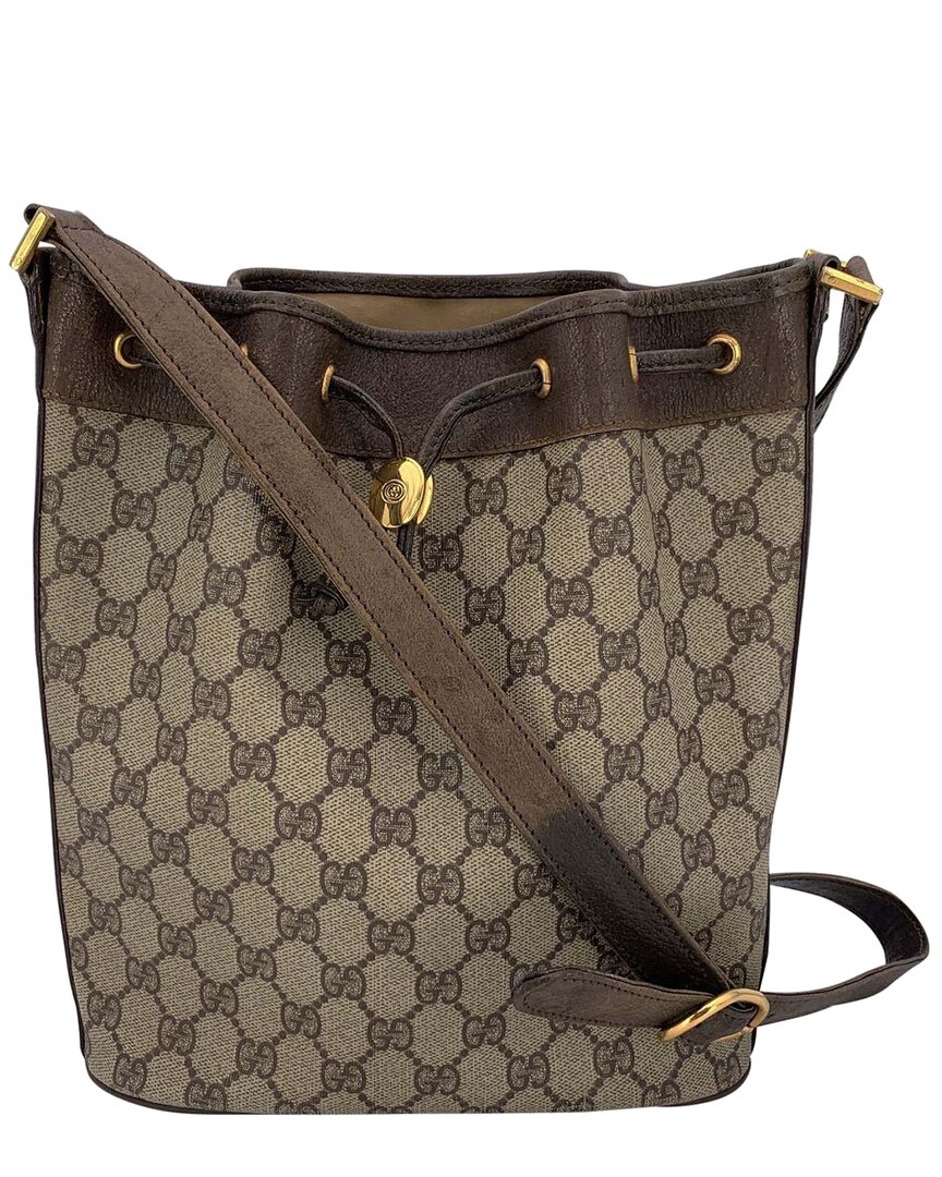 Gucci Beige Cotton Ophidia Shoulder Bag (authentic Pre-loved)