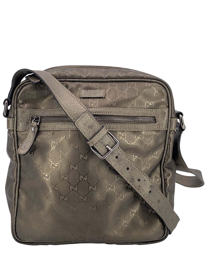 Gucci Silver Cotton Crossbody (authentic Pre-loved)