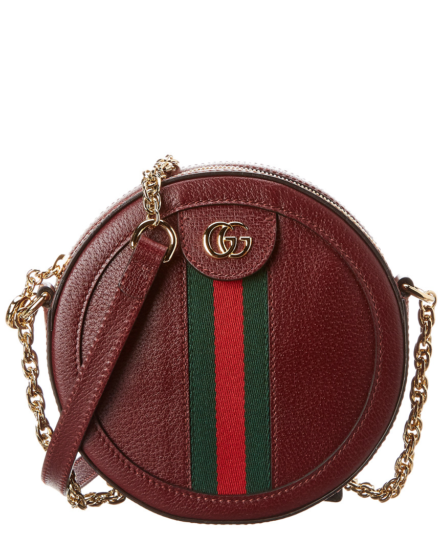 Gucci Ophidia Mini Round Leather Shoulder Bag Women&#39;s | eBay