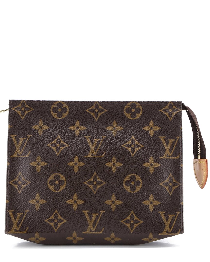 Pre-owned Louis Vuitton Brown Monogram Canvas Toiletry Pouch 19 (authentic Pre-loved)