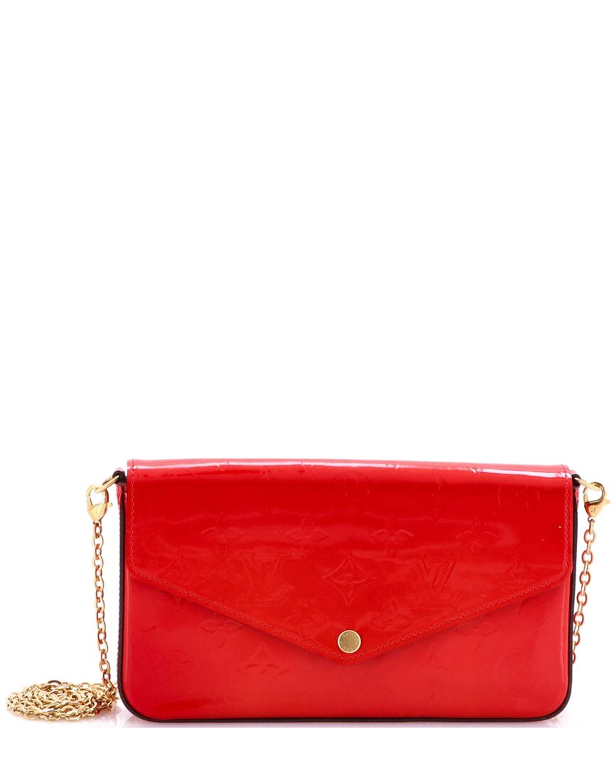 Click to view more detailed imagery on our partner's website Pre-owned Louis Vuitton Red Monogram Vernis Felicie Pochette (authentic Pre-loved)