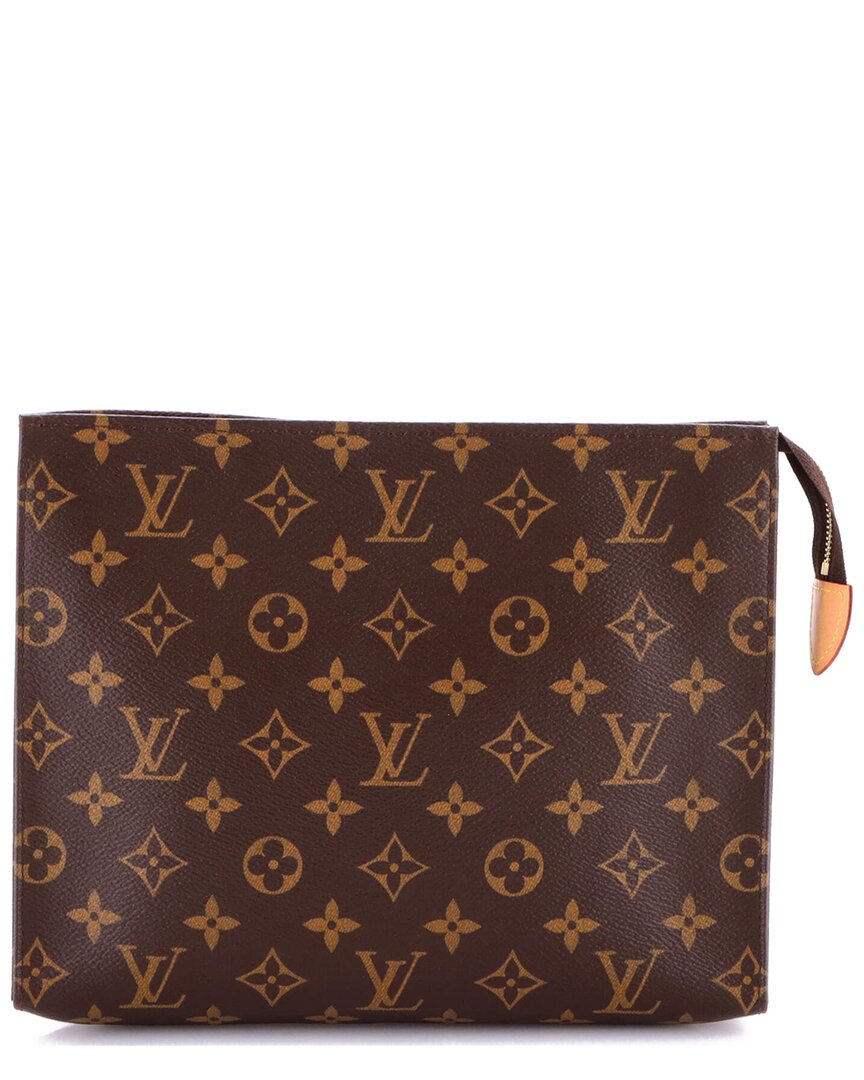 Pre-owned Louis Vuitton Brown Monogram Canvas Toiletry Pouch Nm (authentic Pre-loved)