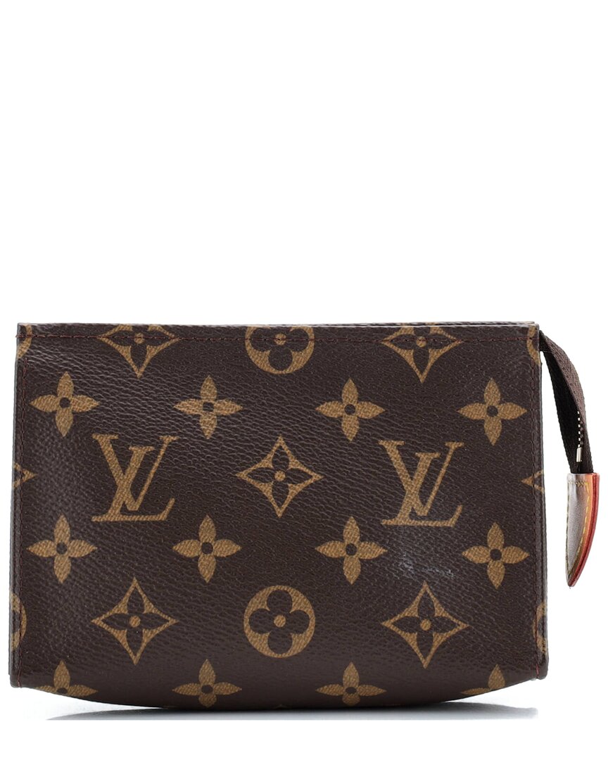 Pre-owned Louis Vuitton Brown Monogram Canvas Toiletry Pouch 15 (authentic Pre-loved)