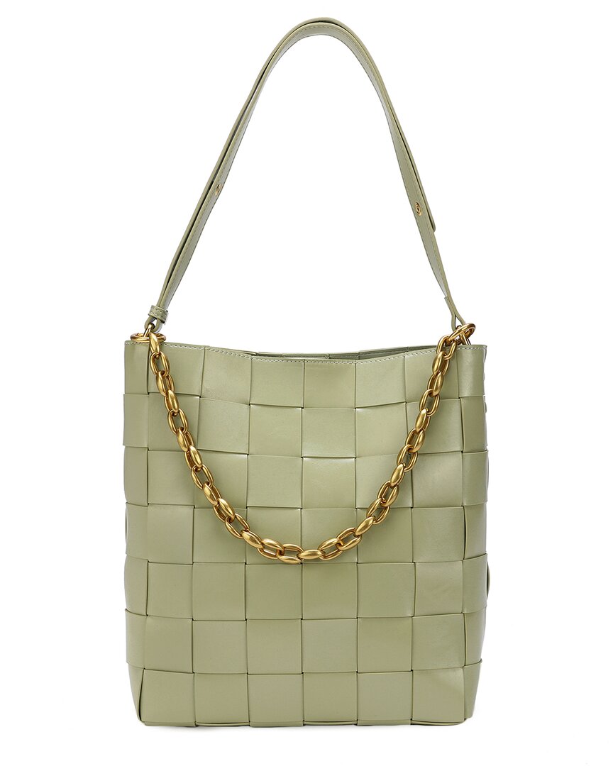 Tiffany & Fred Smooth Woven Leather Shoulder Bag