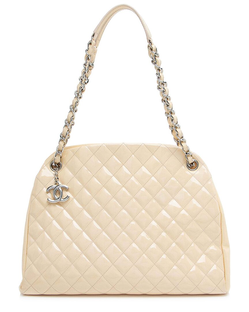 Pre-owned Chanel Patent Leather Just Mademoiselle Large Bowler Bag (authentic Pre-loved)