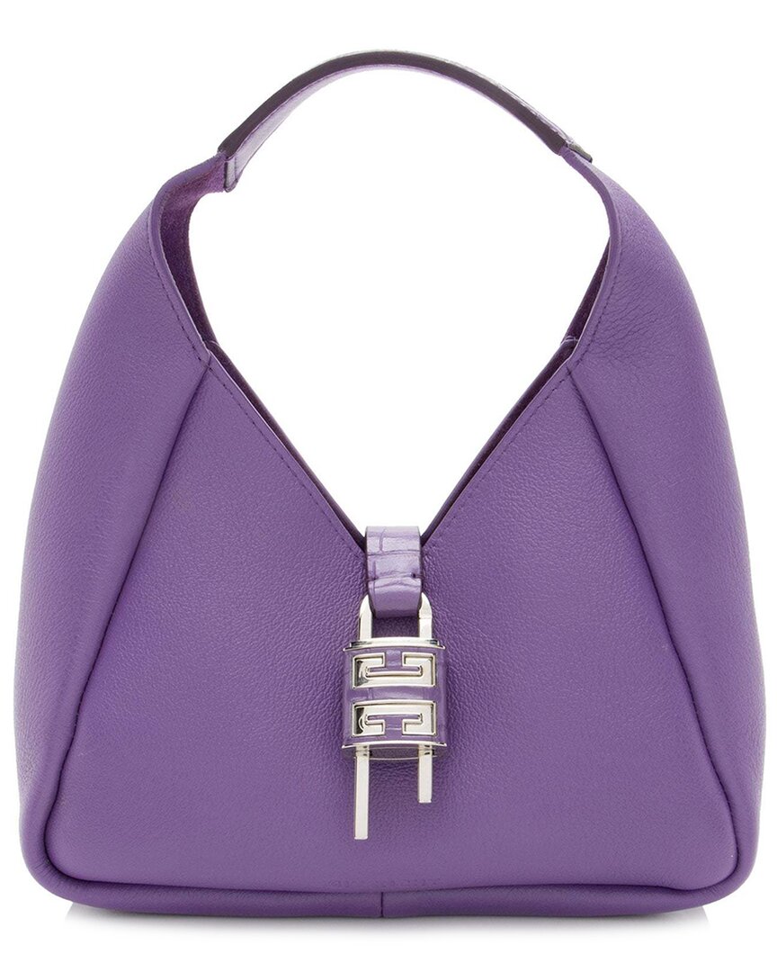 Givenchy Calfskin Mini G Hobo (authentic Pre-loved) In Purple