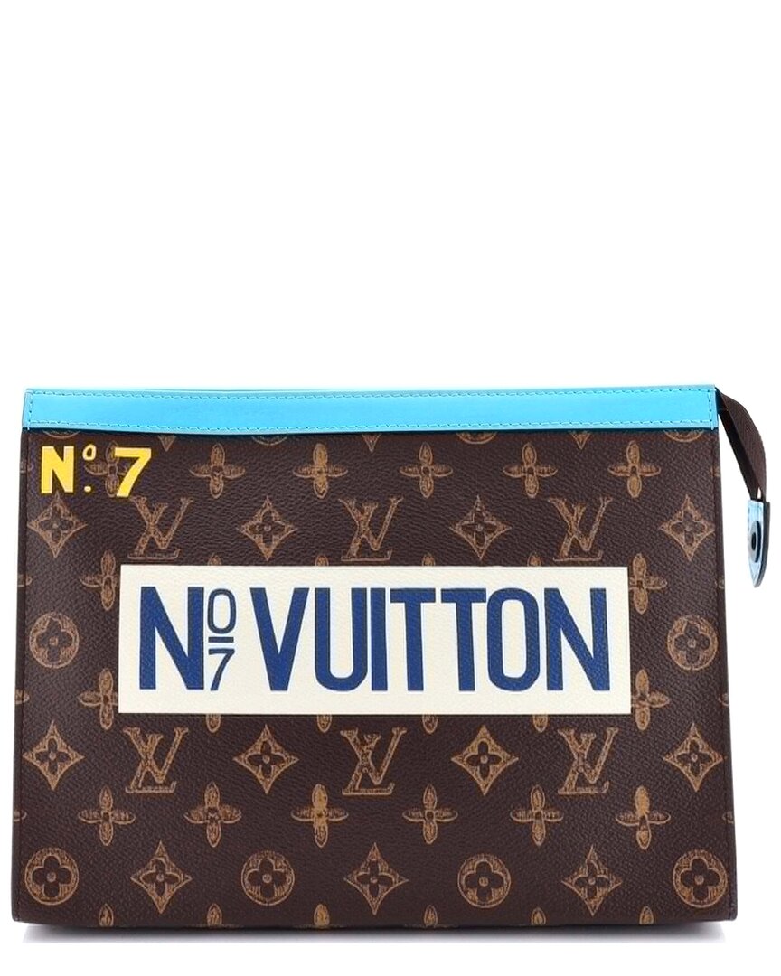 Pre-owned Louis Vuitton Pochette Voyage No.7 Trunk L'oeil Vintage Monogram Canvas Mm (authentic Pre-loved)