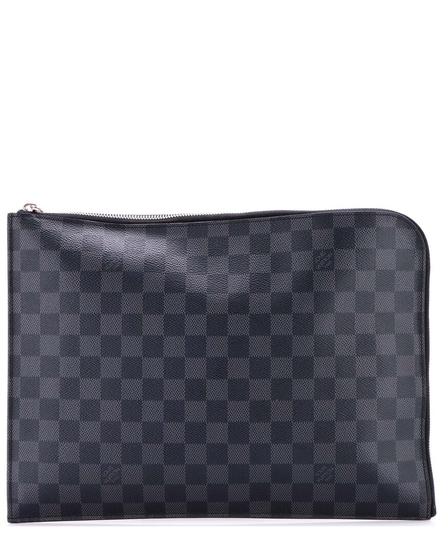 Click to view more detailed imagery on our partner's website Pre-owned Louis Vuitton Zip Around Pochette Jour Damier Graphite Gm (authentic Pre- Loved)
