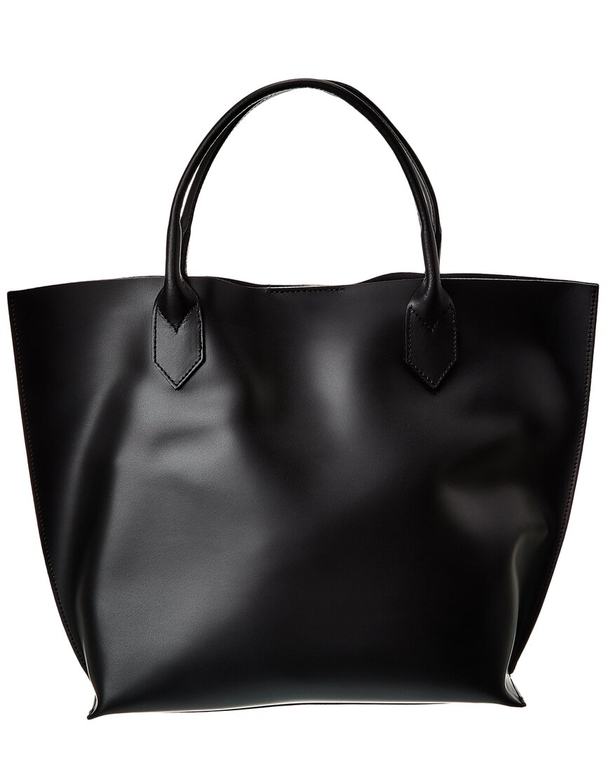Italian Leather Top Handle Tote In Black ModeSens