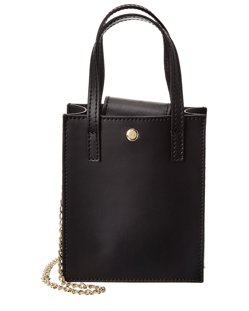Italian Leather Top Handle Crossbody In Black ModeSens