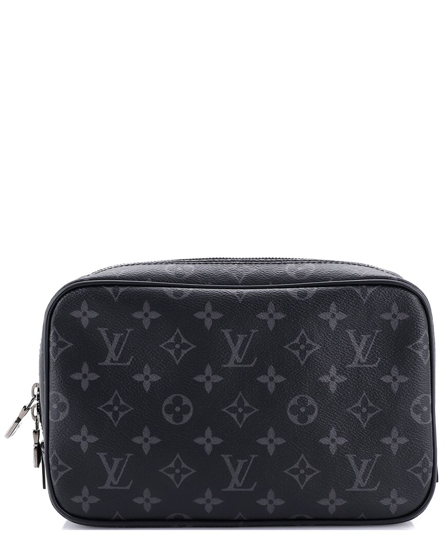 Pre-owned Louis Vuitton Black Eclipse Canvas Toiletry Pouch Gm (authentic Pre-loved)