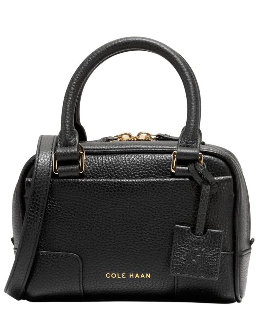 Cole Haan Beverly Mini Leather Satchel In Black