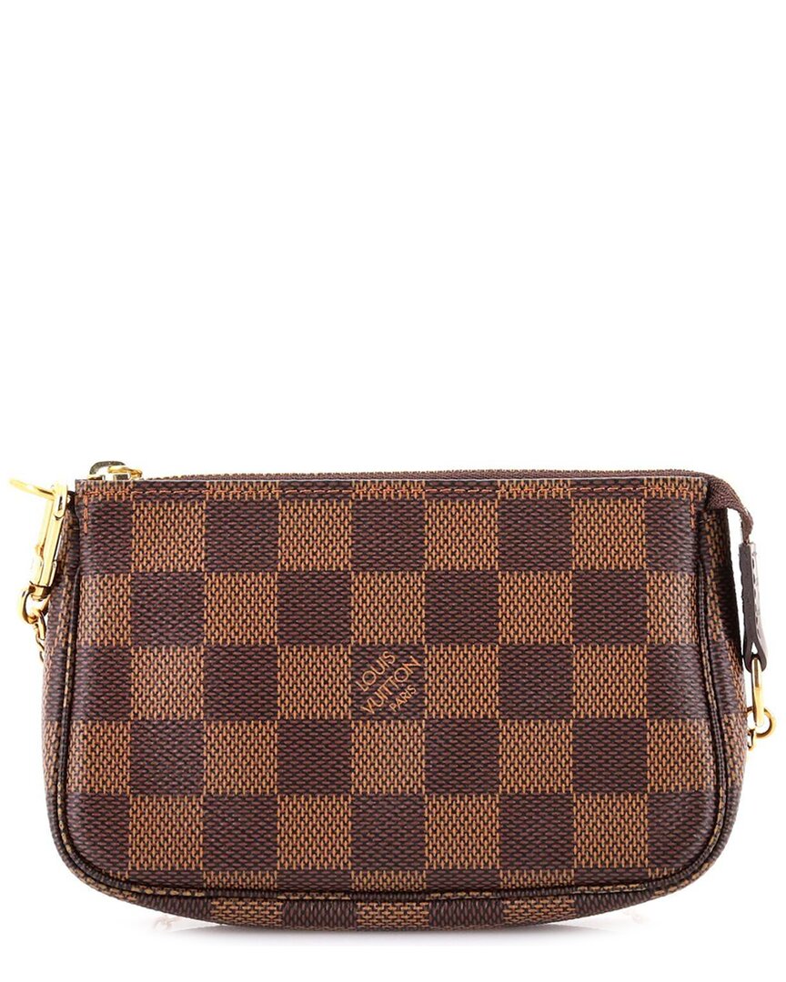 Pre-owned Louis Vuitton Brown Damier Pochette Accessoires Mini (authentic Pre-loved)