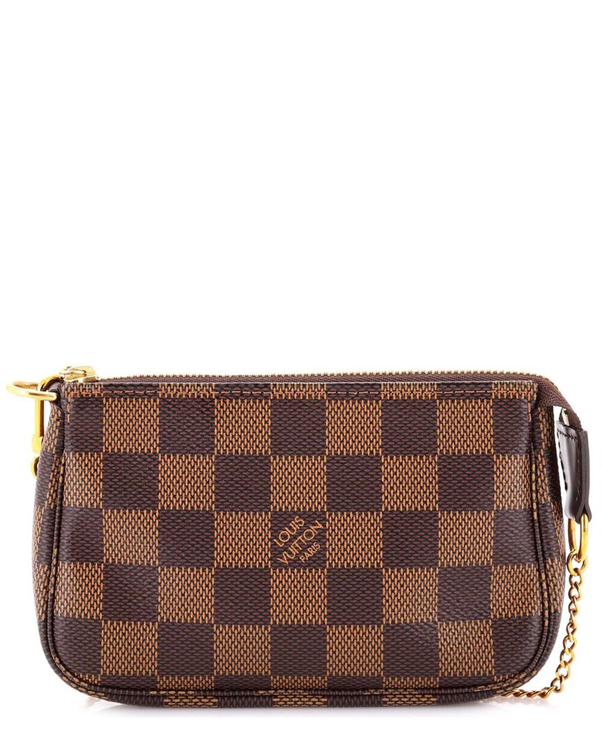 Pre-owned Louis Vuitton Brown Damier Pochette Accessoires Mini (authentic Pre-loved)
