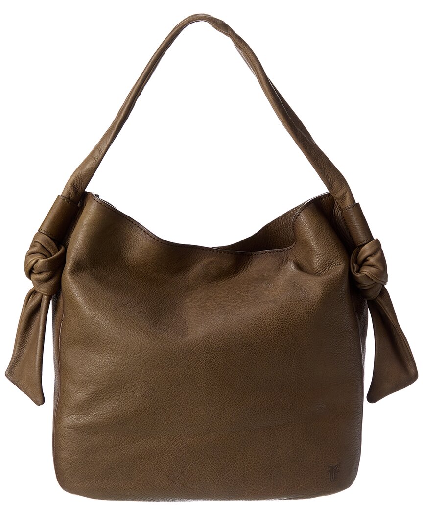 Frye Nora Knotted Leather Hobo Bag In Green