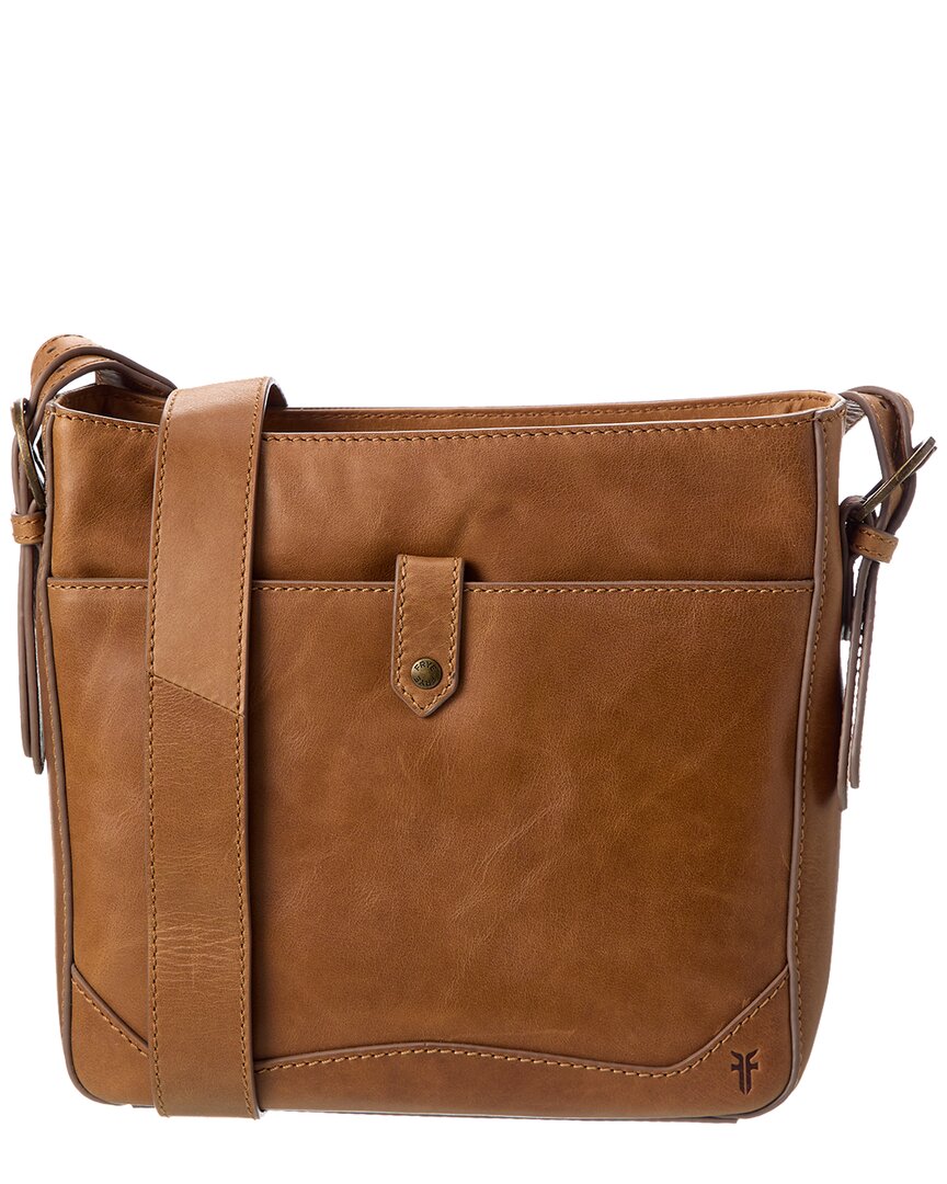 Shop Frye Maddie Leather Messenger Bag In Brown