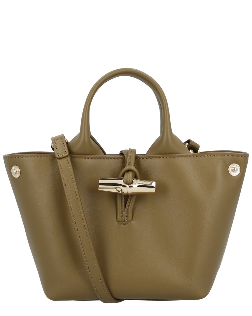 Longchamp Le Roseau Leather Mini Satchel