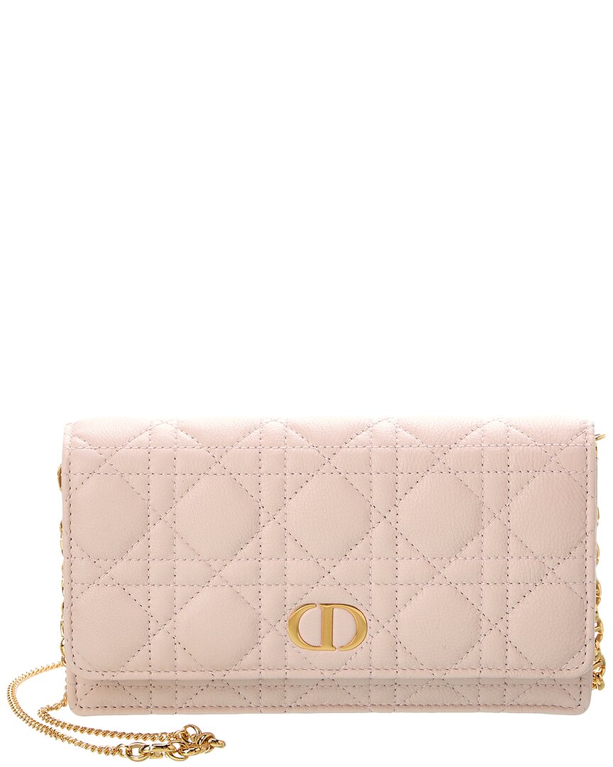 Dior Caro Quilted Leather Crossbody In Pink