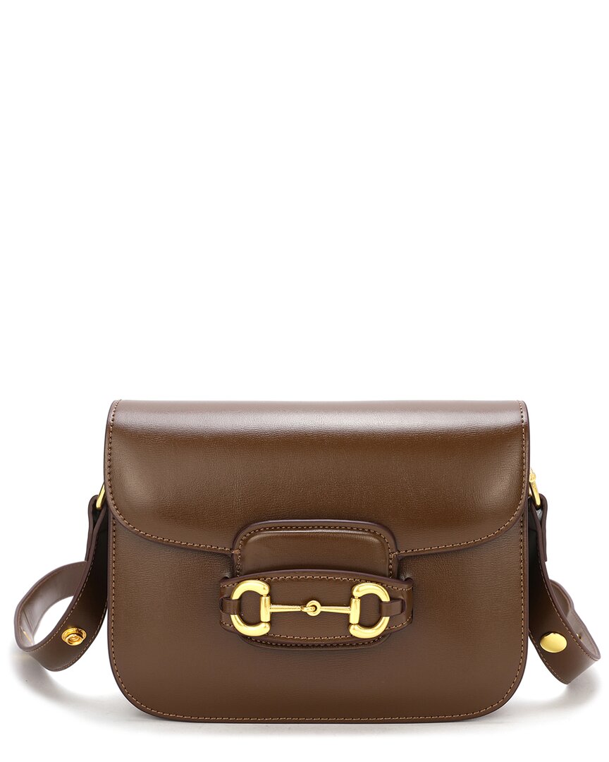TIFFANY & FRED TIFFANY & FRED SMOOTH LEATHER FOLD-OVER MESSENGER BAG