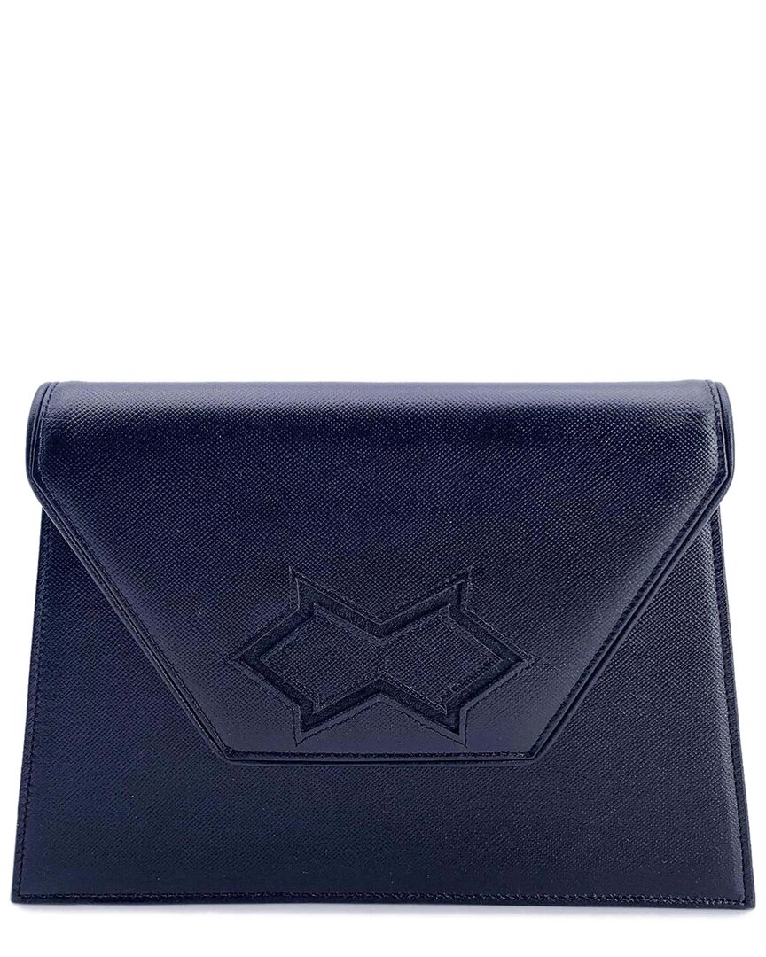 Saint Laurent Black Leather Clutch (authentic Pre-loved)