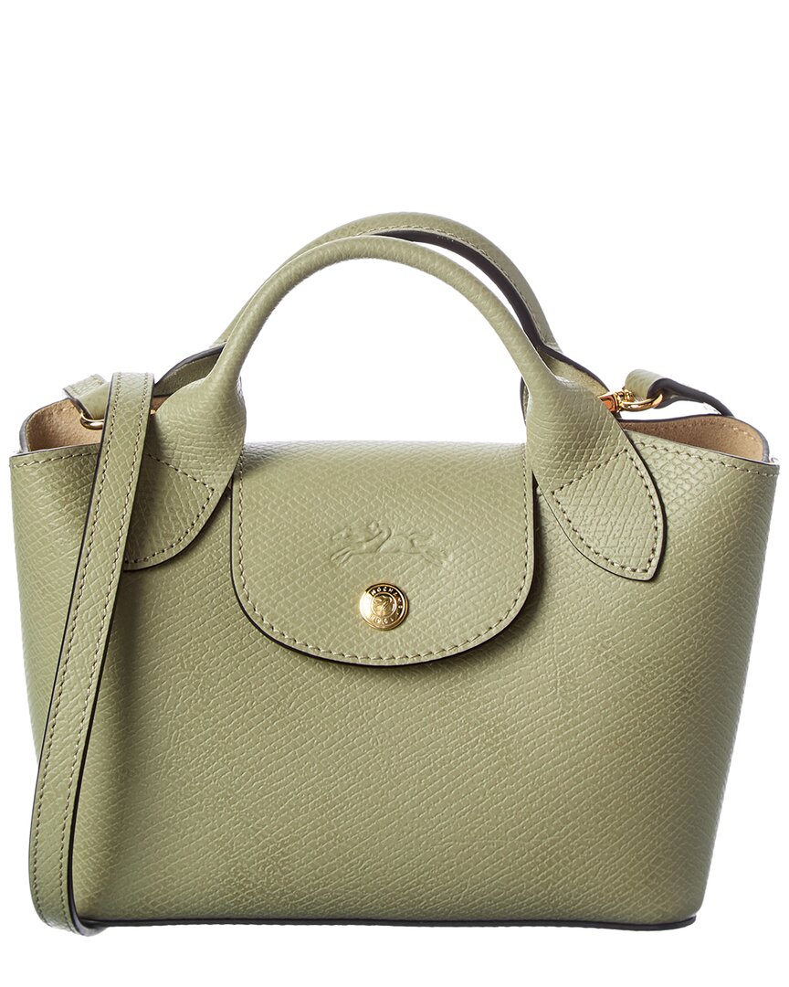 Longchamp Le Pilage Leather Tote In Green